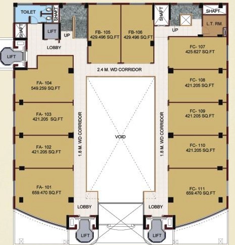 Floor Plan of Proview Dubai Mall in Raj Nagar Extension, Ghaziabad - Image 314032