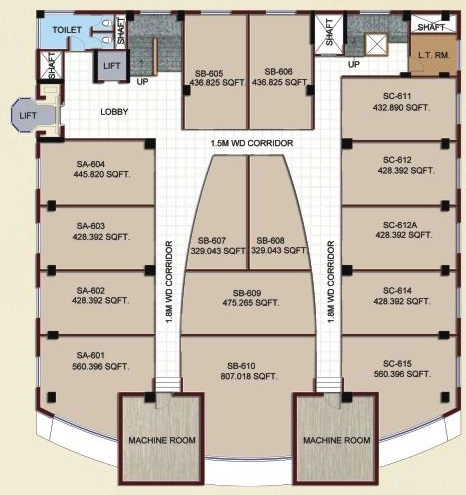 Floor Plan of Proview Dubai Mall in Raj Nagar Extension, Ghaziabad - Image 314033