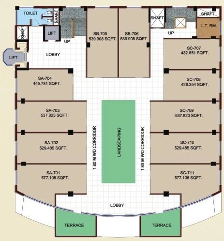 Floor Plan of Proview Dubai Mall in Raj Nagar Extension, Ghaziabad - Image 314034