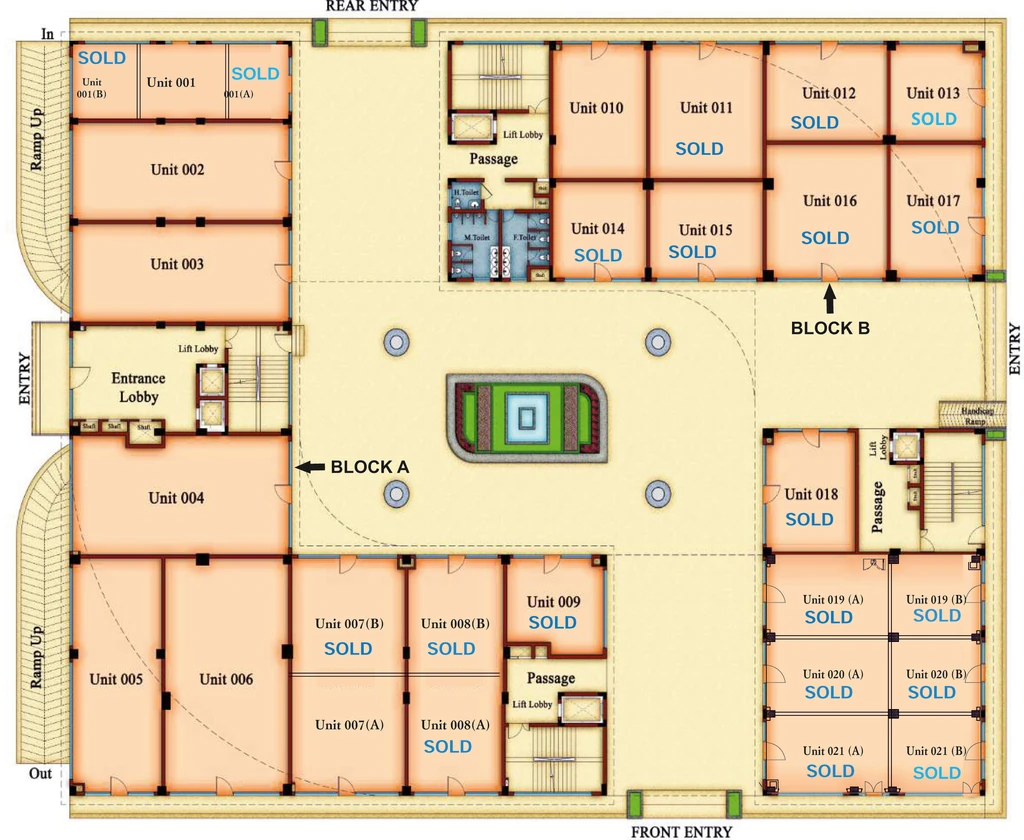 Floor Plan of NBCC Complex in Gomti Nagar, Lucknow - Image 314125