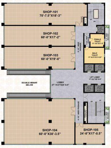 Floor Plan of Oneness in Gomti Nagar, Lucknow - Image 314137