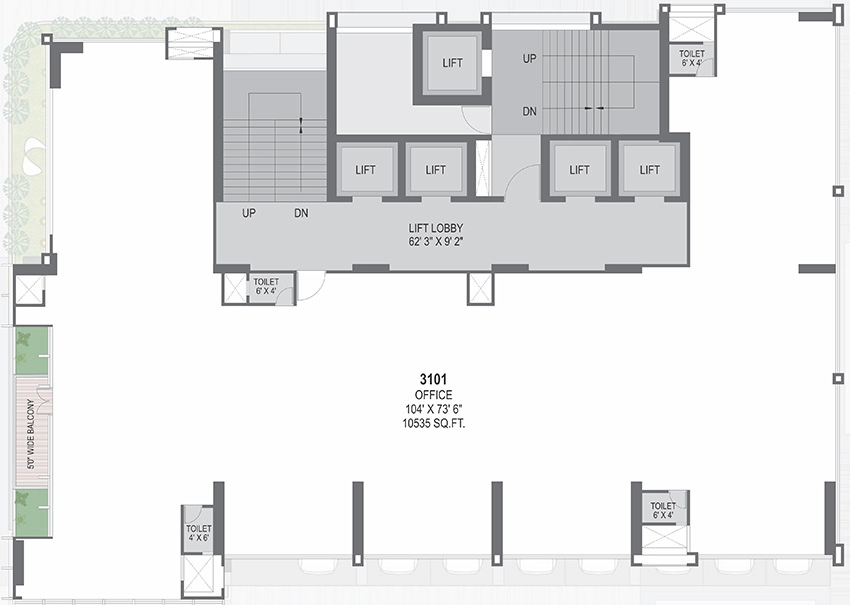 Floor Plan of Zade Z2 in Thaltej, Ahmedabad - Image 314233