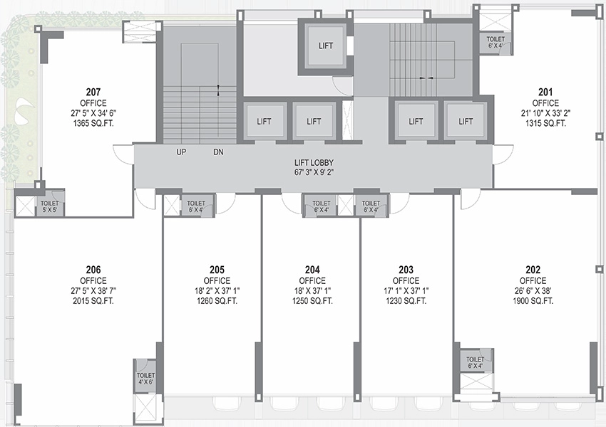 Floor Plan of Zade Z2 in Thaltej, Ahmedabad - Image 314232