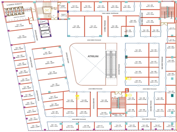 Floor Plan of Rhine Celeste Mall in Sarojini Nagar, Lucknow - Image 314236