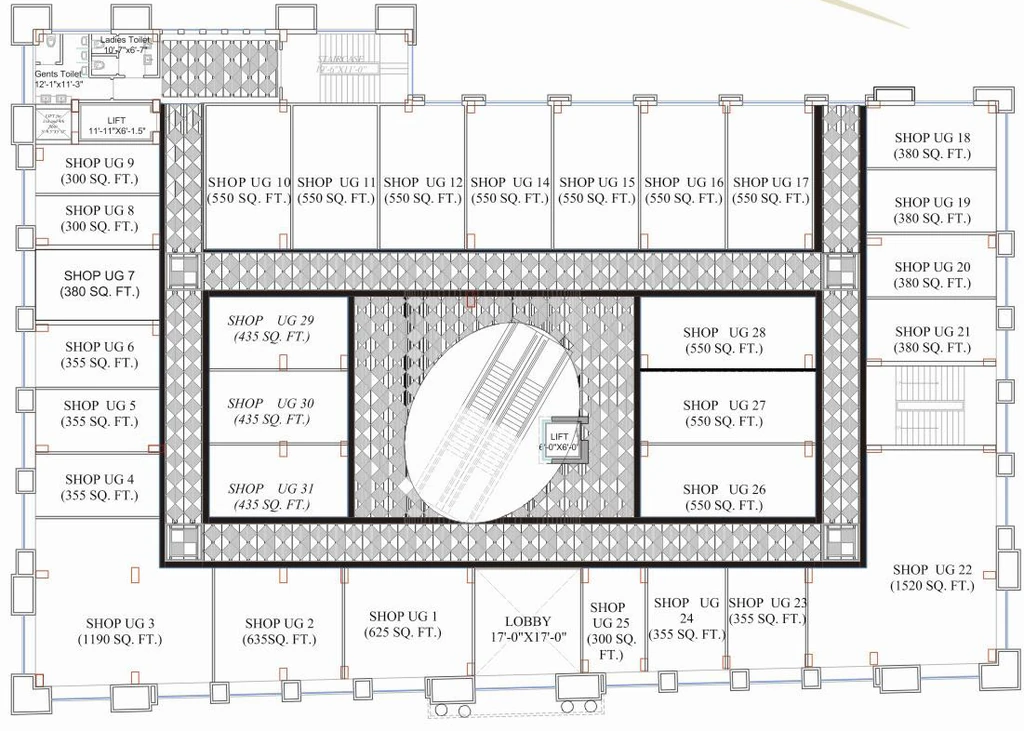 Floor Plan of Shalimar Elldee Plaza in Indira Nagar, Lucknow - Image 314714