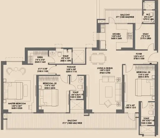 3 BHK Flat in Godrej Majesty in Sector 12, Greater Noida - Image 866096