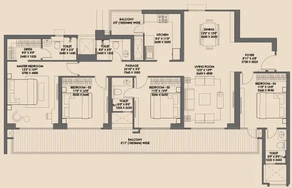 4 BHK Flat in Godrej Majesty in Sector 12, Greater Noida - Image 866097
