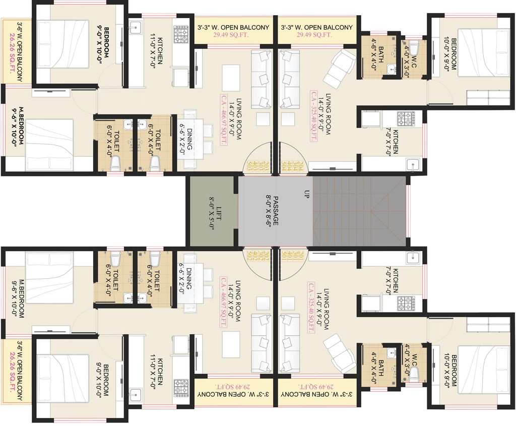 Floor Plan of Fia Ekaant in Palghar, Palghar - Image 314339
