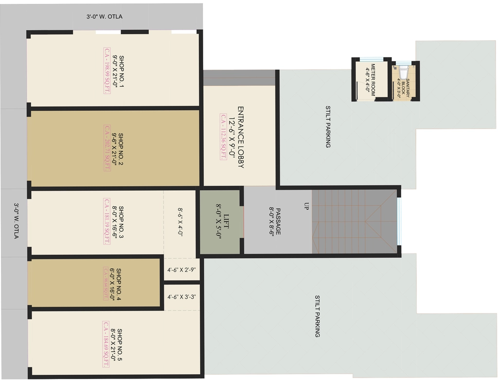 Floor Plan of Commercial Fia Ekaant in Palghar, Palghar - Image 314361
