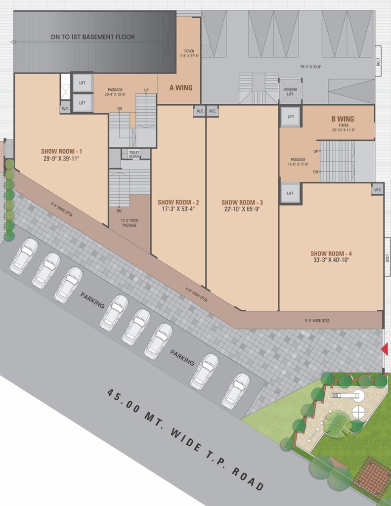 Floor Plan of Commercial Shyam Elegance in Jahangirabad, Surat - Image 314412