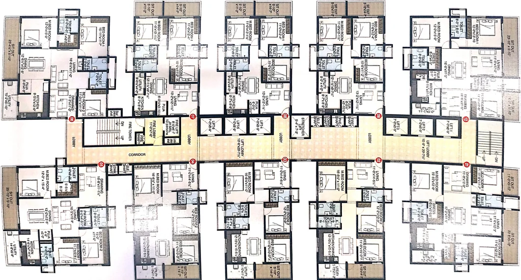 Floor Plan of MVV Lake Breeze in Bachupally, Hyderabad - Image 314464