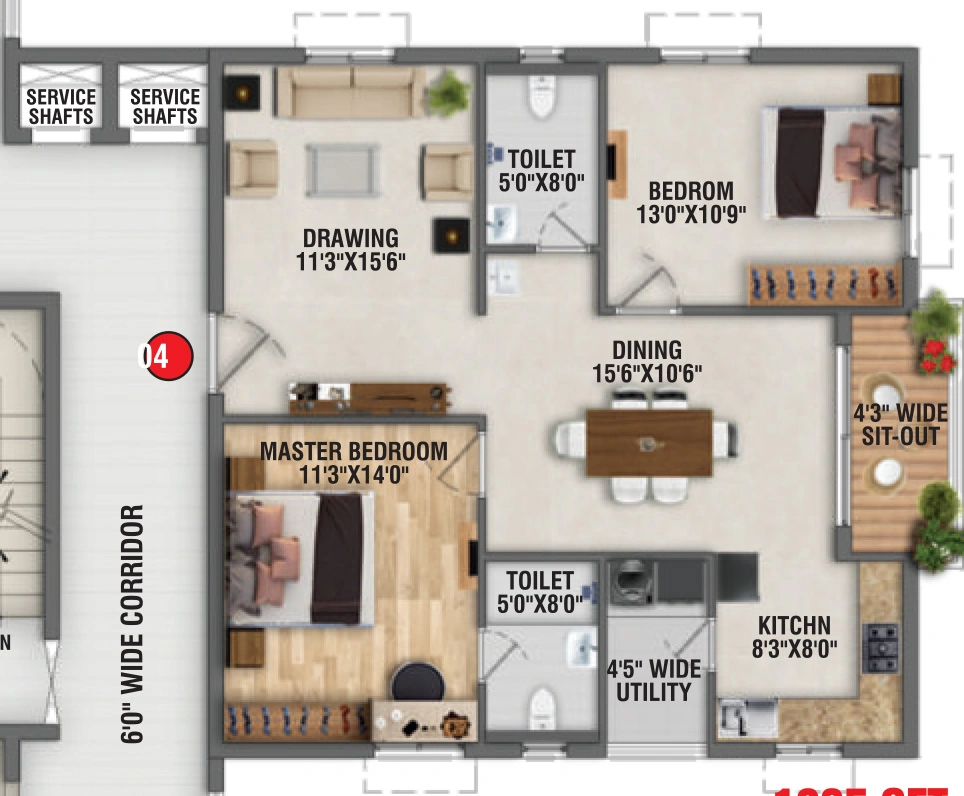 2 BHK Flat in RK Oxygen Valley in Mallampet, Hyderabad - Image 866142