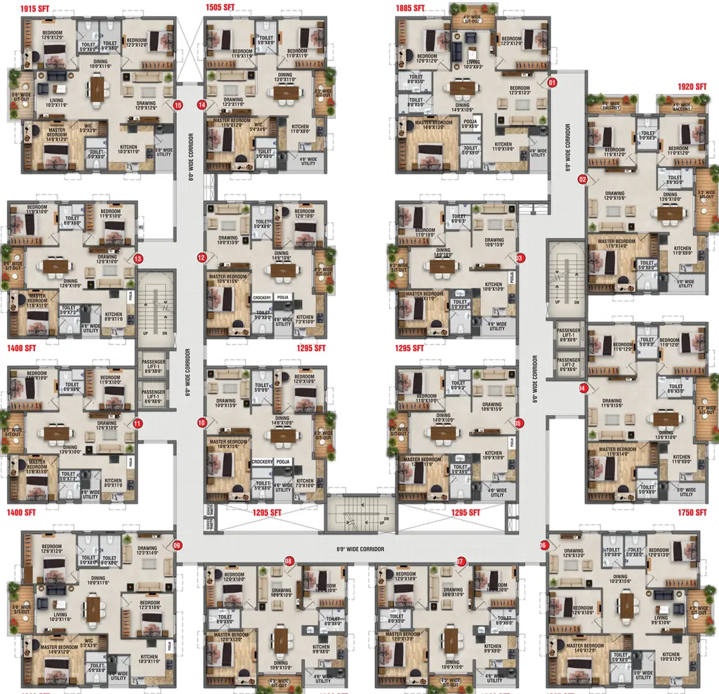 Floor Plan of RK Oxygen Valley in Mallampet, Hyderabad - Image 314481
