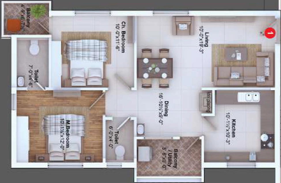 2 BHK Flat in Grupe Vintage Heights in Gurram Guda, Hyderabad - Image 866148