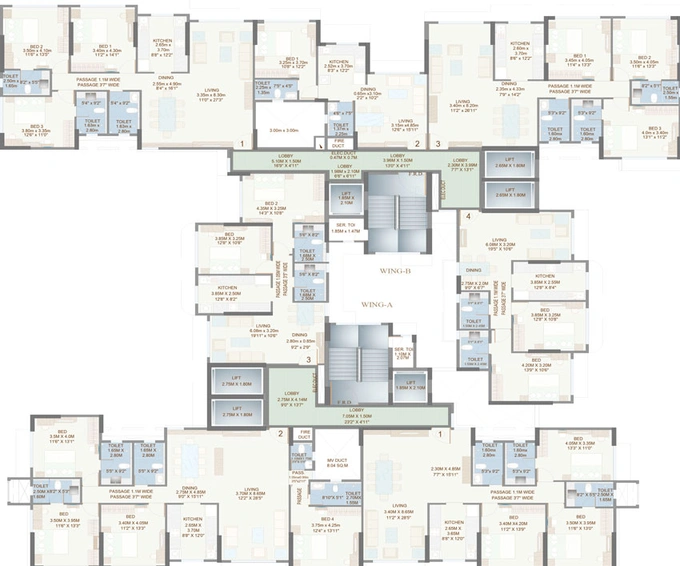 Floor Plan of Goodwill Kanchangiri in Kandivali East, Mumbai - Image 86329