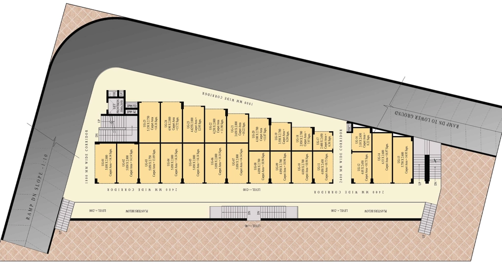 Floor Plan of Adani Aangan Arcade in Sector 88A, Gurgaon - Image 314680