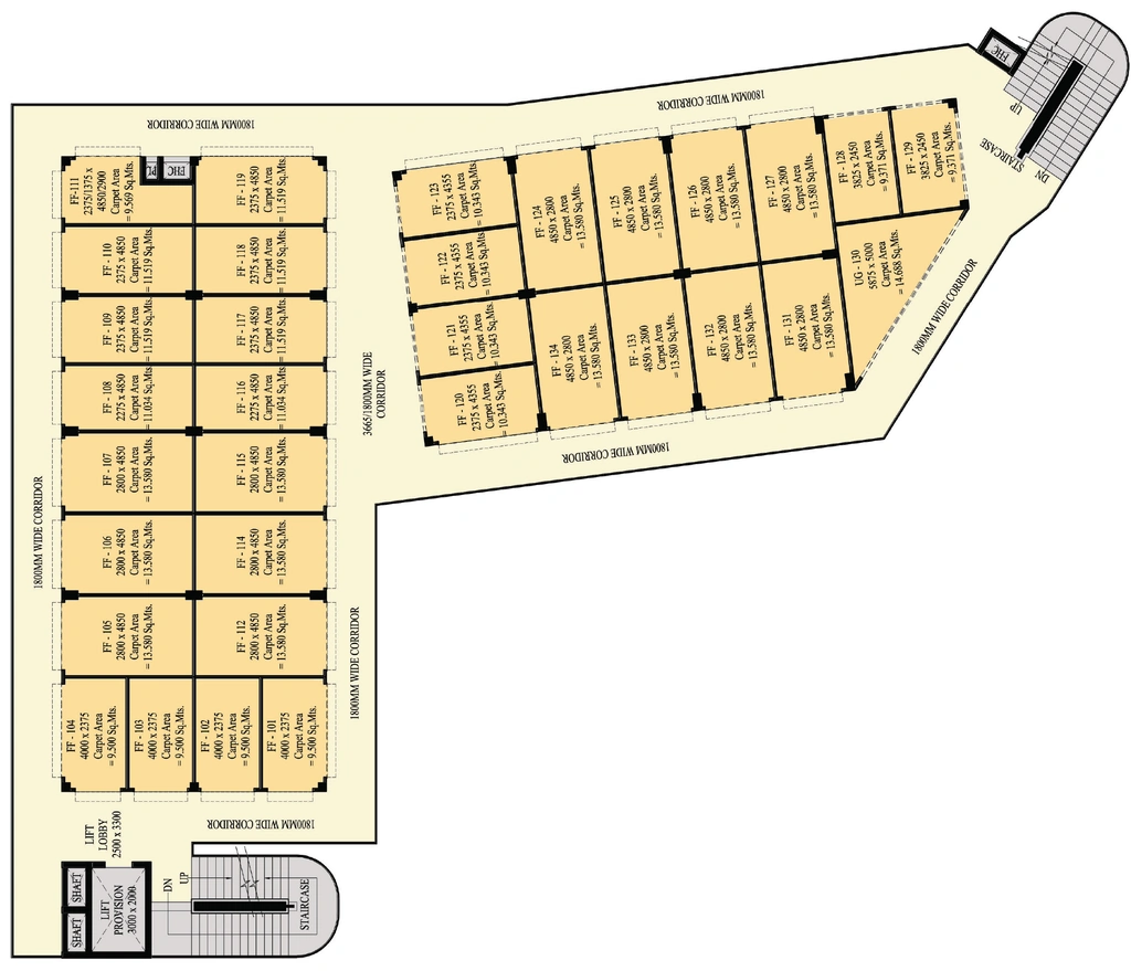 Floor Plan of Adani Aangan Galleria in Sector 89A, Gurgaon - Image 314530