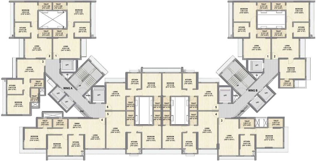 Floor Plan of Crystal Armus in Chembur West, Mumbai - Image 314564