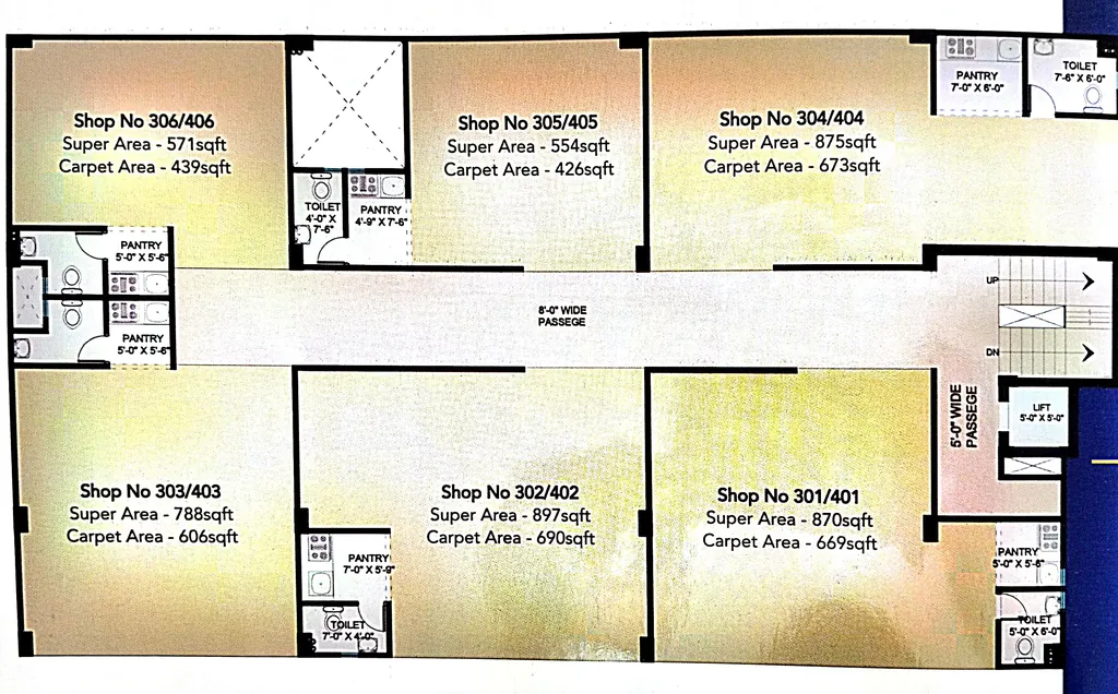 Floor Plan of SRV Silicon Gold in Sharda Nagar, Lucknow - Image 314750