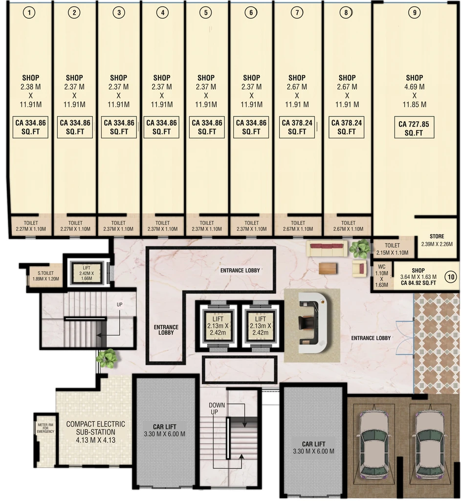 Floor Plan of Manisha Corporate Park in Mulund West, Mumbai - Image 314687