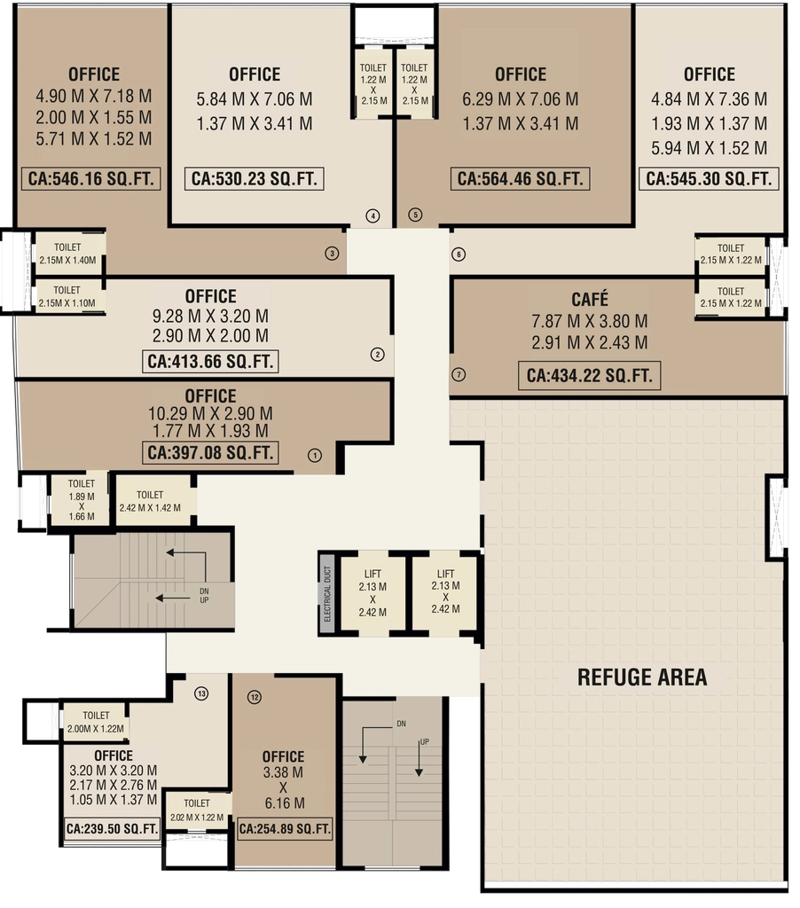 Floor Plan of Manisha Corporate Park in Mulund West, Mumbai - Image 314689