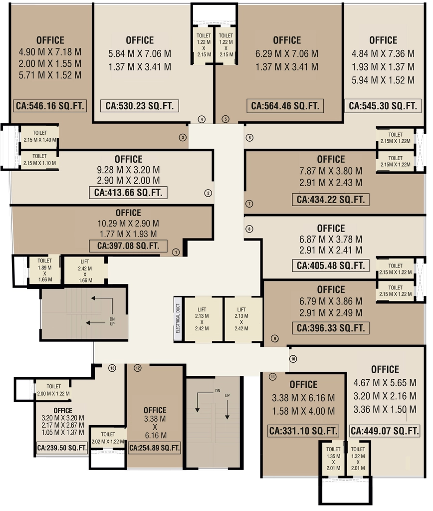 Floor Plan of Manisha Corporate Park in Mulund West, Mumbai - Image 314690