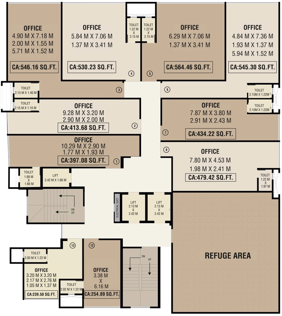 Floor Plan of Manisha Corporate Park in Mulund West, Mumbai - Image 314691