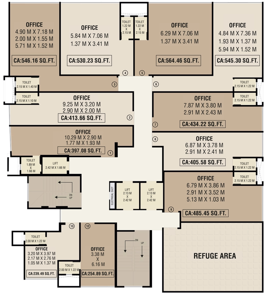 Floor Plan of Manisha Corporate Park in Mulund West, Mumbai - Image 314692