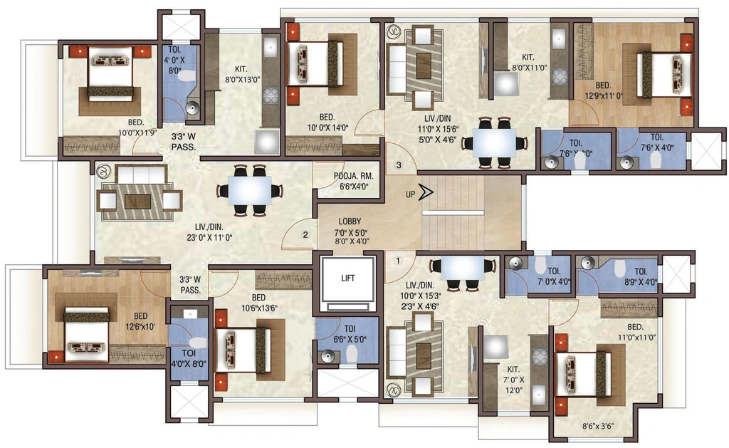 Floor Plan of MS Mody Mickey Paradize in Malad West, Mumbai - Image 314828