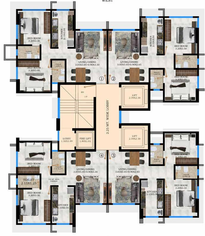 Floor Plan of Parikh Justin in Malad West, Mumbai - Image 314902