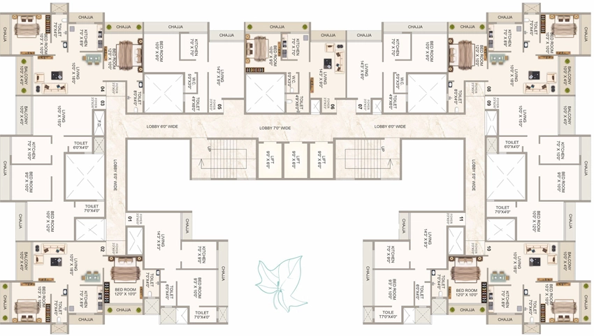 Floor Plan of Estrela The Ivy in Ulwe, Navi Mumbai - Image 315058