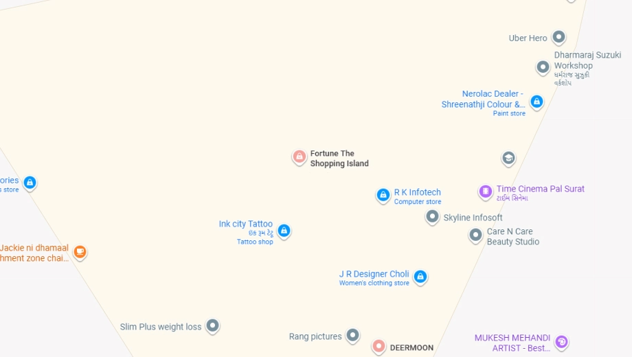 Location of Soku Fortune The Shopping Island in Pal Gam, Surat - Image 315042