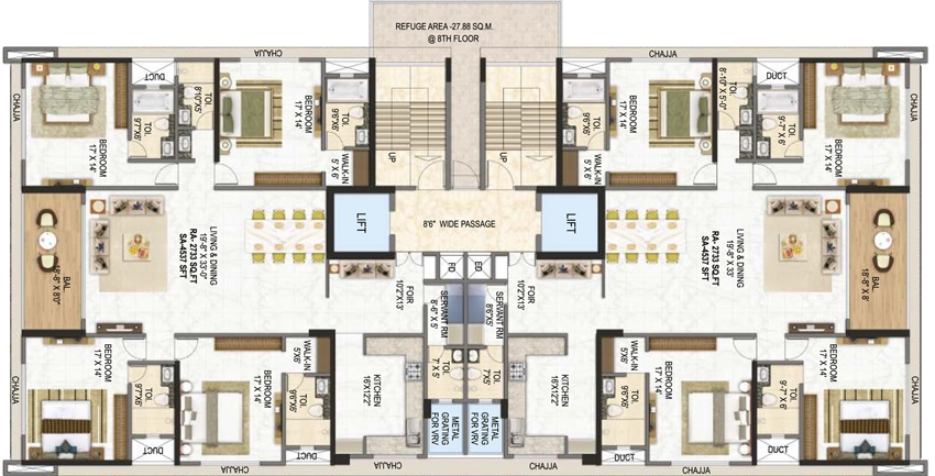 Floor Plan of Shreeji Dios in Nerul, Navi Mumbai - Image 315161