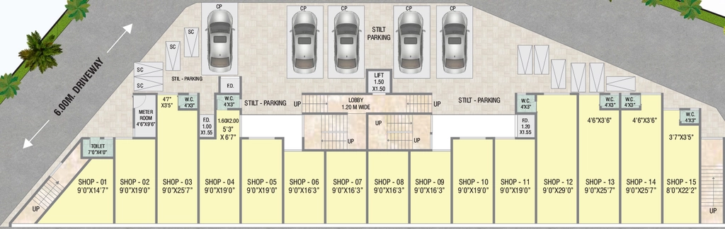Floor Plan of Commercial Happy Home in Taloja, Navi Mumbai - Image 315183