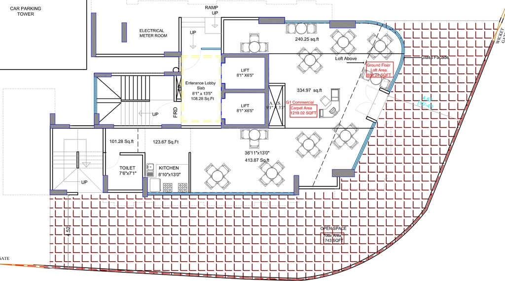 Floor Plan of Commercial Kings Paradise in Chembur East, Mumbai - Image 315213