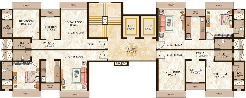 Floor Plan of Manthan Acropolis in Vikhroli West, Mumbai - Image 315224
