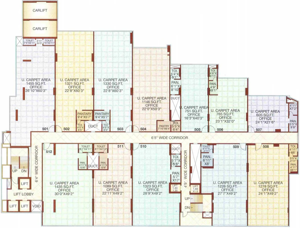 Floor Plan of Manthan Plaza in Santacruz East, Mumbai - Image 315272