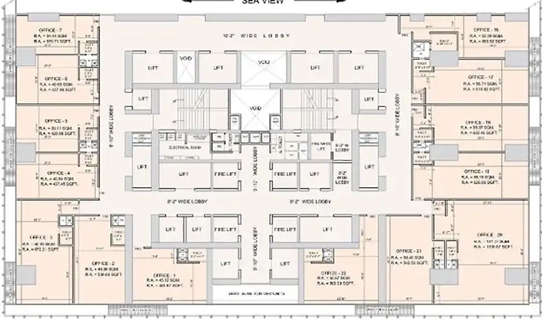 Floor Plan of Parinee Brillions in Worli, Mumbai - Image 315343