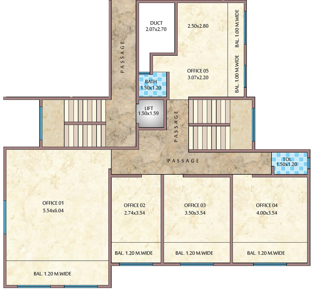 Floor Plan of Commercial Prakruti Sparsh in Ambernath East, Thane - Image 315372