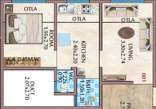 1 BHK Flat in Prakruti Sparsh in Ambernath East, Thane - Image 866788