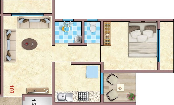 1 BHK Flat in Prakruti Sparsh in Ambernath East, Thane - Image 866789