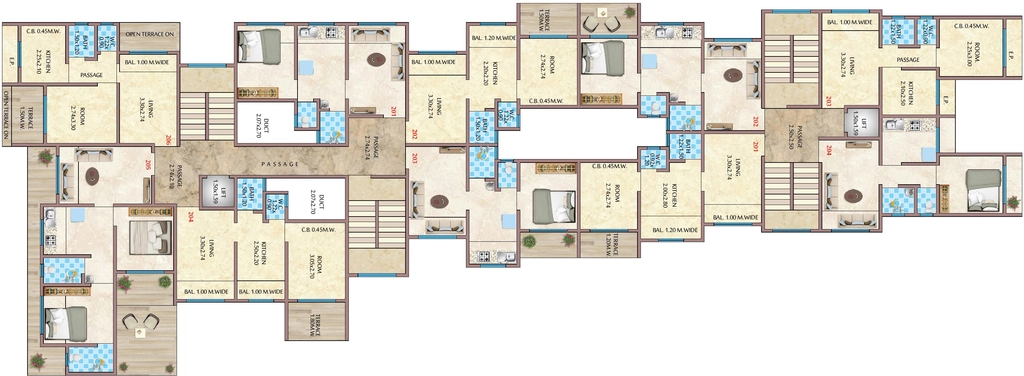 Floor Plan of Prakruti Sparsh in Ambernath East, Thane - Image 315384