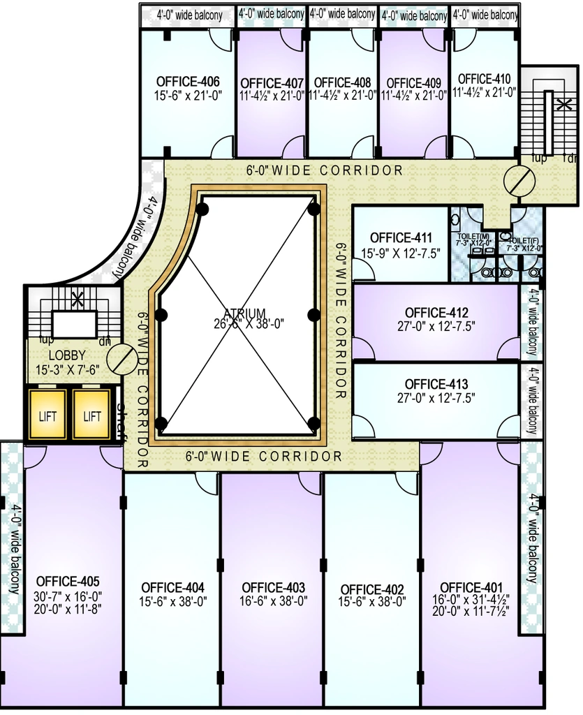 Floor Plan of Manglam Crown Square in Vaishali Nagar, Jaipur - Image 315713