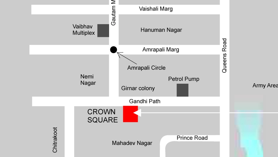 Location of Manglam Crown Square in Vaishali Nagar, Jaipur - Image 315715