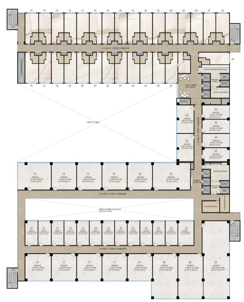 Floor Plan of Manglam Pinkwest in Ajmer Road, Jaipur - Image 315726