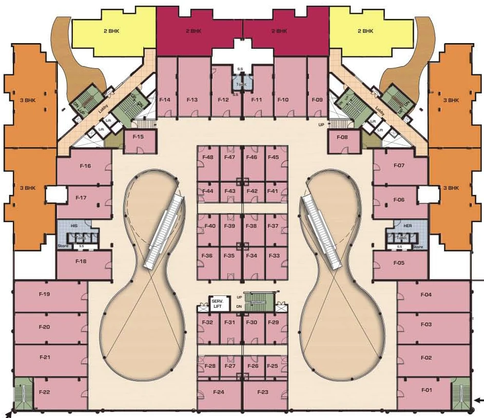 Floor Plan of Ashiana Rangoli Plaza in Kanakpura, Jaipur - Image 315757