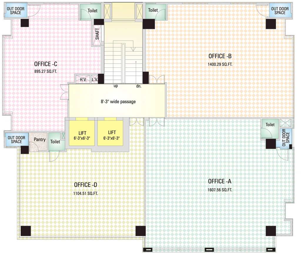 Floor Plan of UDB Corporate Towers in Malviya Nagar, Jaipur - Image 315790