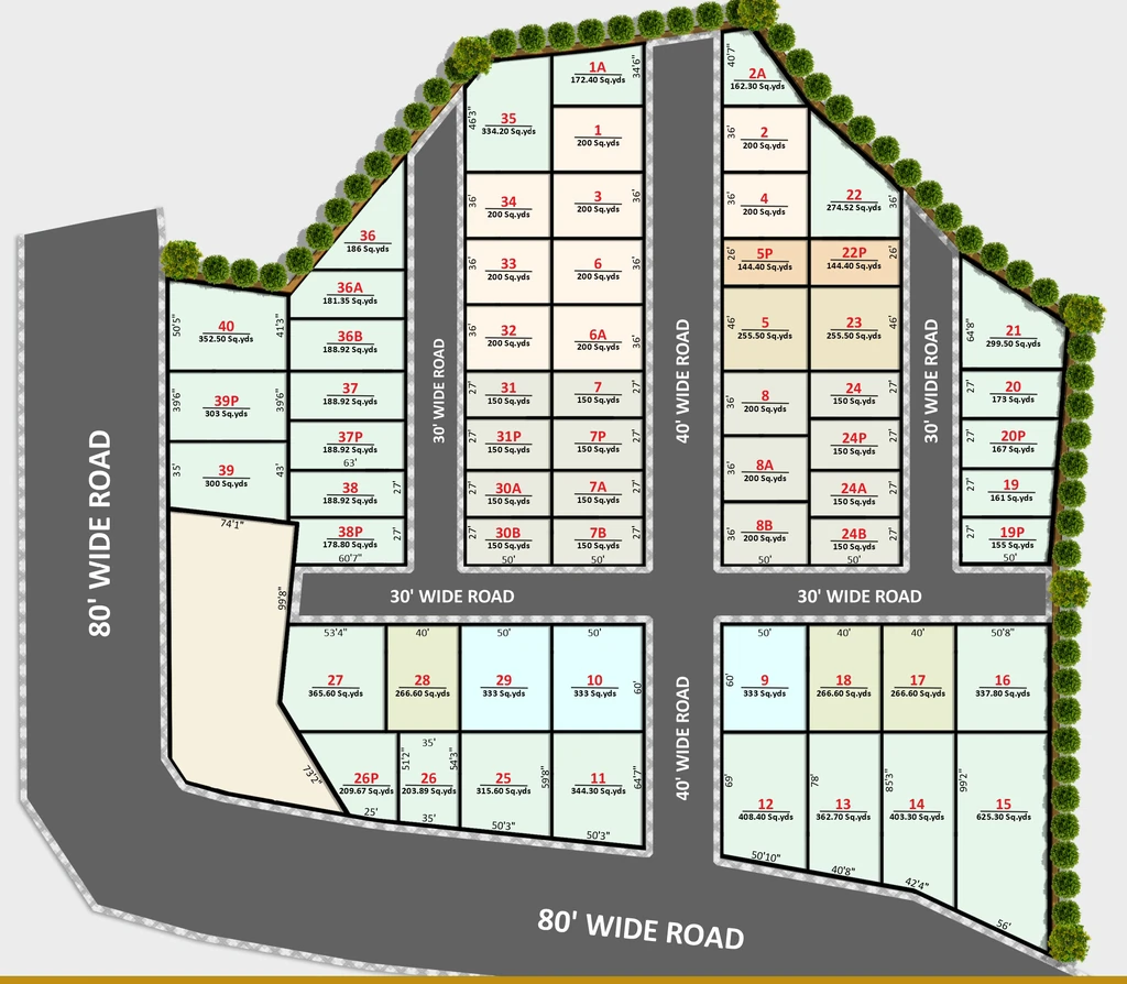 Master Plan of VR Best Villa Plots in Mangampet, Hyderabad - Image 315916