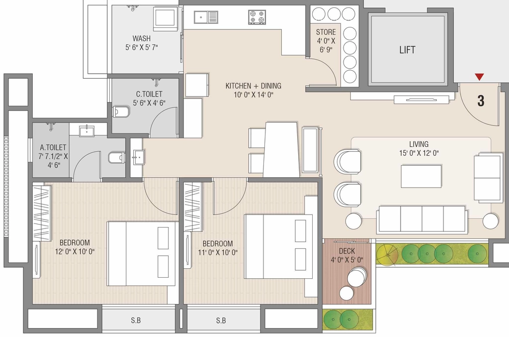 2 BHK Flat in Piramyd Altura in Pal, Surat - Image 867423