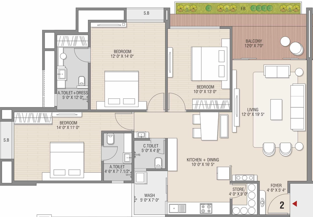 3 BHK Flat in Piramyd Altura in Pal, Surat - Image 867426